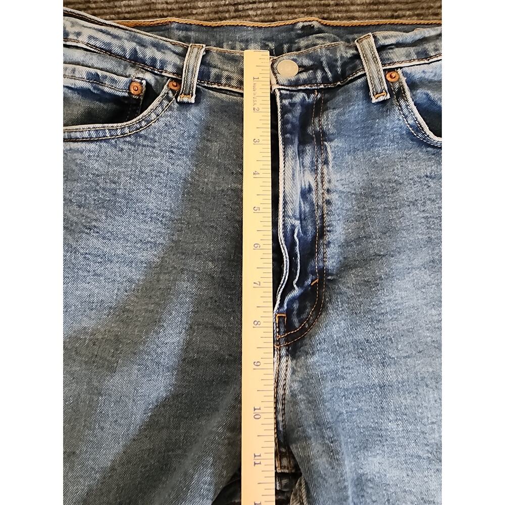 Levis 505  Mens 36x32 Blue Medium Wash Denim Jeans Regular Fit - Picture 6 of 10